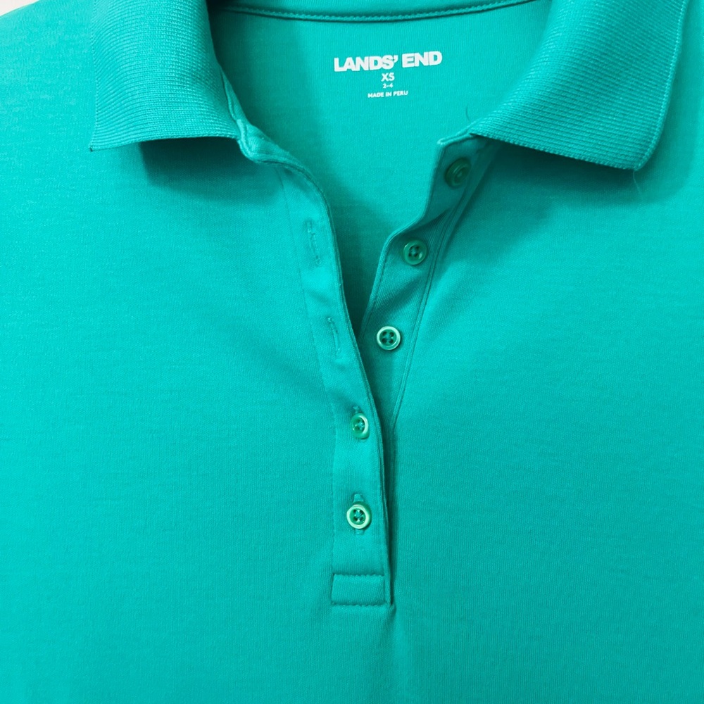 LANDS’ END 100% Supima Cotten Short Sleeve Polo